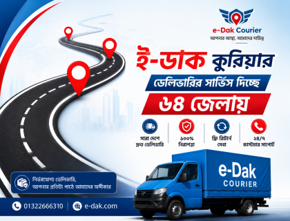 ৬৪ জেলায় দ্রুত ও নির্ভরযোগ্য ডেলিভারি | e-Dak Courier